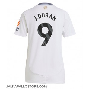 Aston Villa Jhon Duran #9 Vieraspaita Naisten 2024-25 Lyhythihainen